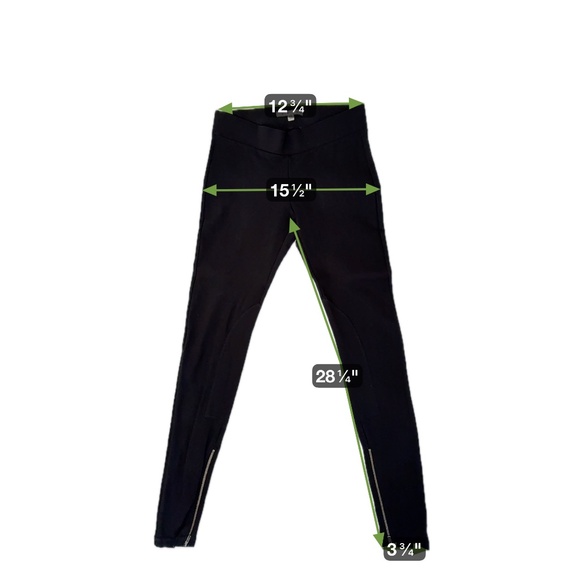 CAbi Equestrian Style 196 Black Ponte Pants Ankle Zip Stretch Leggings XS - Picture 3 of 5
